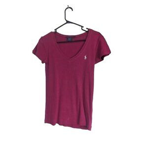 Ralph Lauren Sport fuchsia Pink Vintage Polo Shirt Short Sleeve Top Small